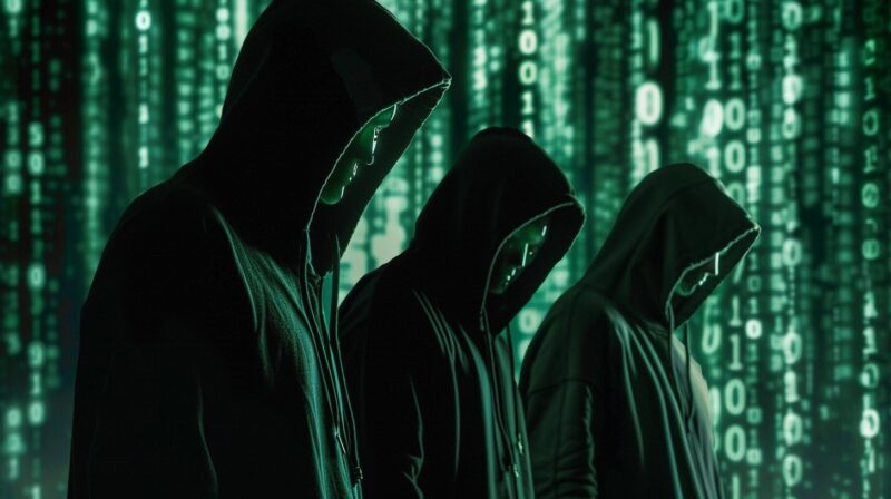 tres hackers con antecedentes numéricos